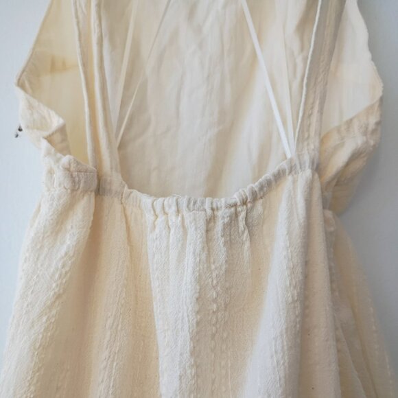 Zara Cream Maxi Dress XS | Open Back Strappy Tiered Summer Dress - Picture 4 of 6